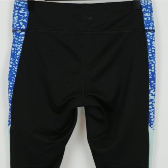 C9 by Champion DuoDry Women's Medium Black Blue Mid Rise Crop Athletic Leggings - Picture 4 of 6